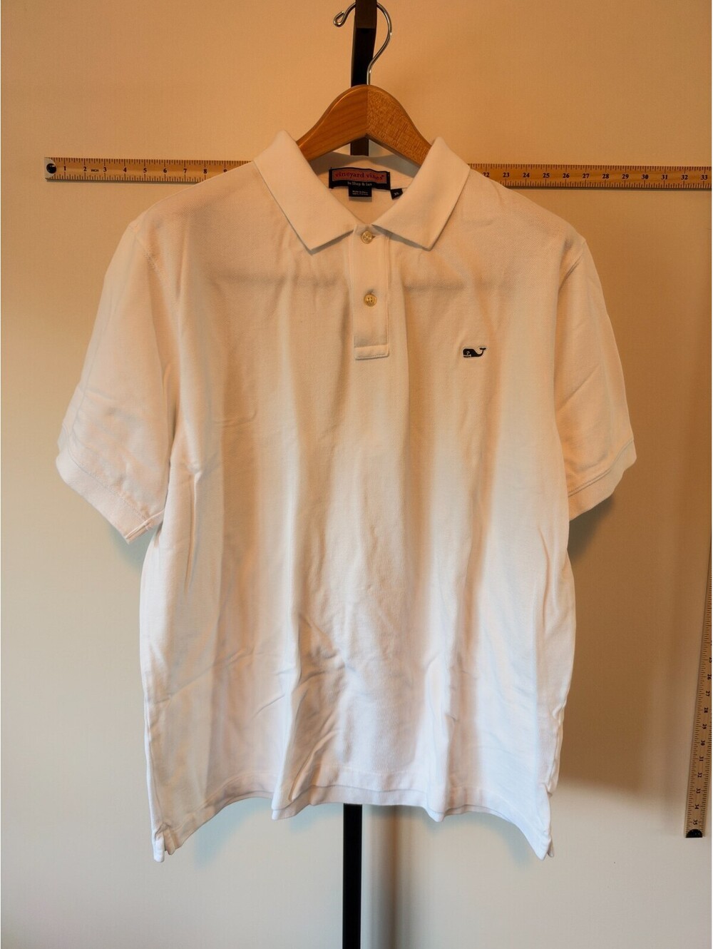 Vineyard Vines Polo Mens XL White Classic Fit Short Sleeve Peru Cotton